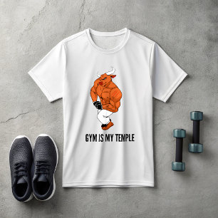 Camiseta de toro Gym es mi templo Culturismo