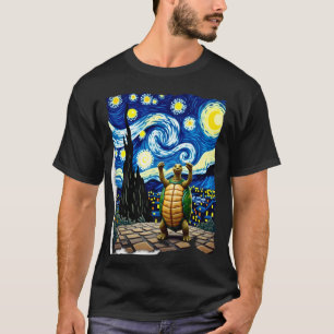 Camiseta de Tortuga Artística Tortuga de Noche Est