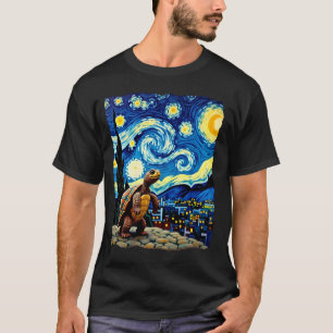 Camiseta de Tortuga Artística Tortuga de Noche Est