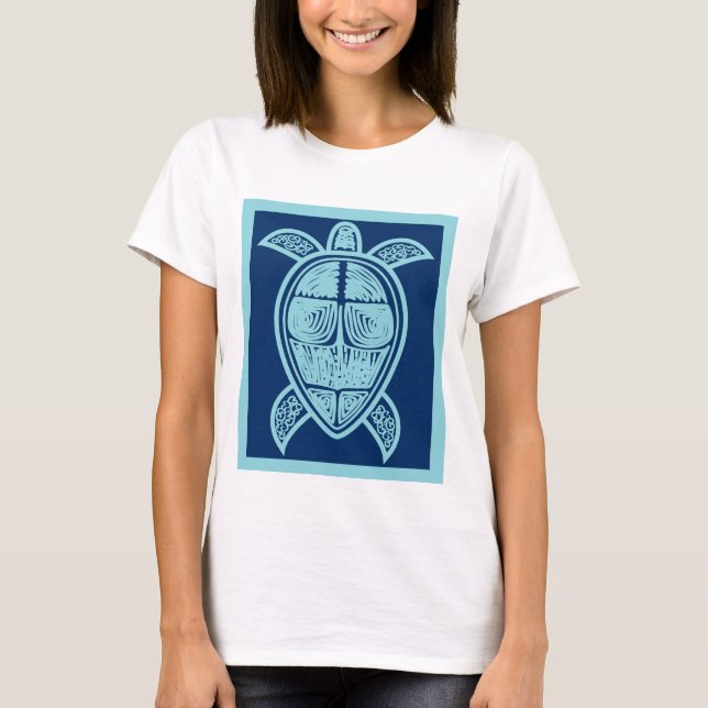 Camiseta de tortuga azul (Anverso)