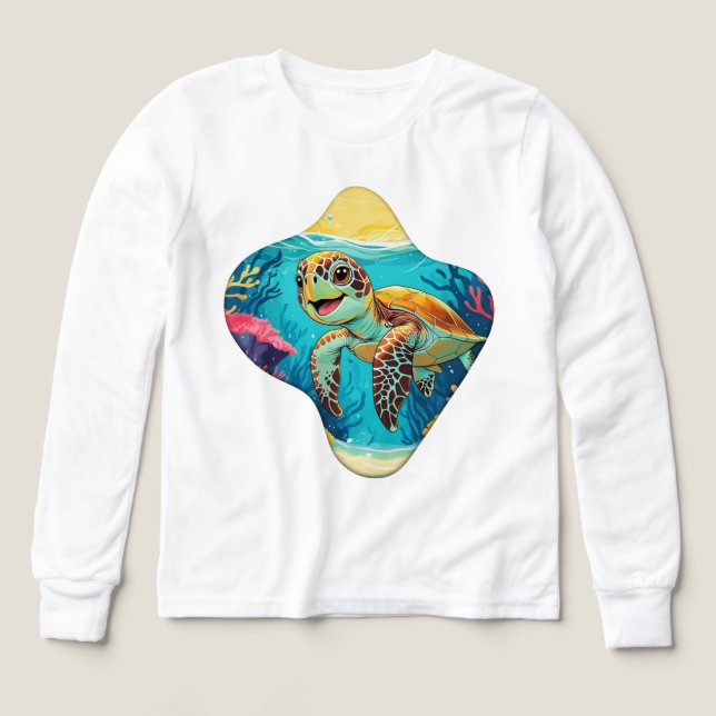 Camiseta de Tortuga Boho Australiana | Salpicadura (Diseño frontal)