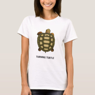 Camiseta de tortuga con texto de tortuga giratoria