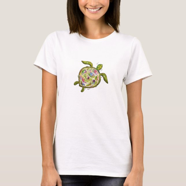 Camiseta De Tortuga De Mar Brillante (Anverso)