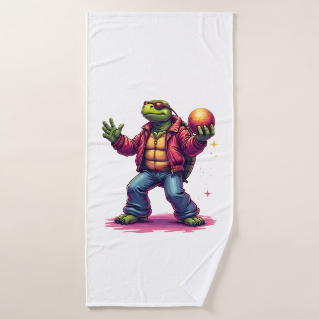 Camiseta de Tortuga Disco Estética (Toalla de baño)