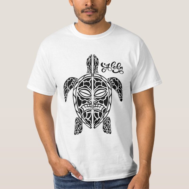 Camiseta de tortuga hawaiana masculina (Anverso)