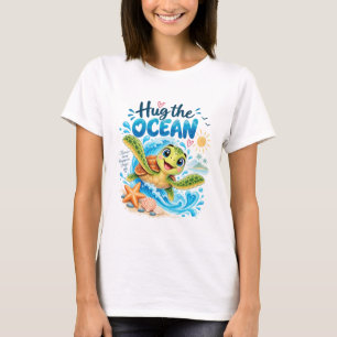 Camiseta de Tortuga Marina Abraza el Océano – Amor