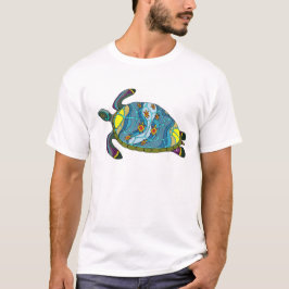 Camiseta de tortuga marina psicodélica