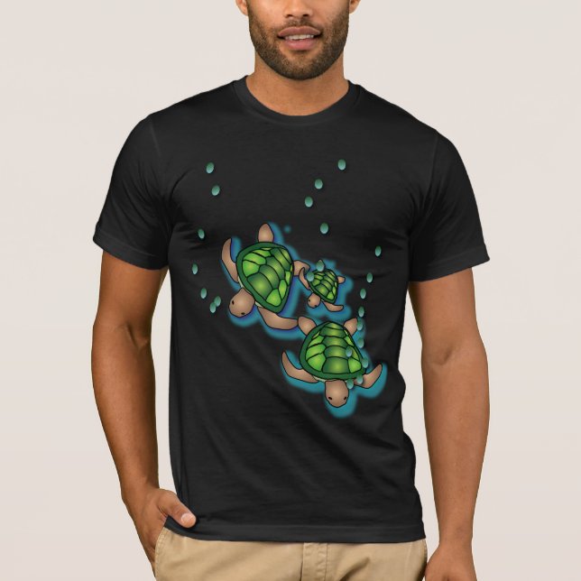 Camiseta de tortugas marinas profundas (Anverso)