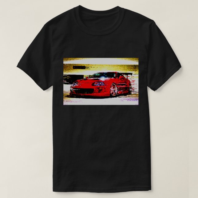 Camiseta de Toyota Supra 8bit (Diseño del anverso)