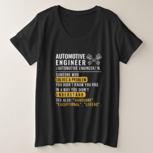 Camiseta de trabajo divertida de definición de ing