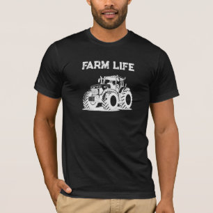 Camiseta de Tractor de Vida en la Granja Remera Os