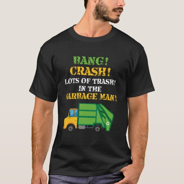 Camiseta de traje de basurero camiones de basura (Anverso)