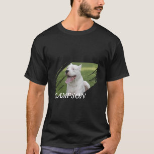 Camiseta de trazo de pincel con foto y nombre de m