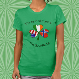 Camiseta de trébol personalizada para mujeres de N