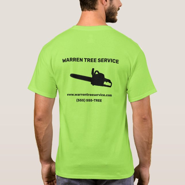 Camiseta de Tree Service Company (Reverso)