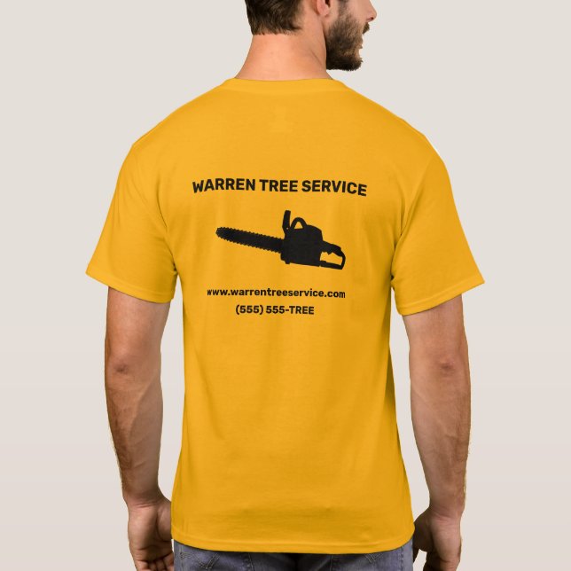 Camiseta de Tree Service Company (Reverso)