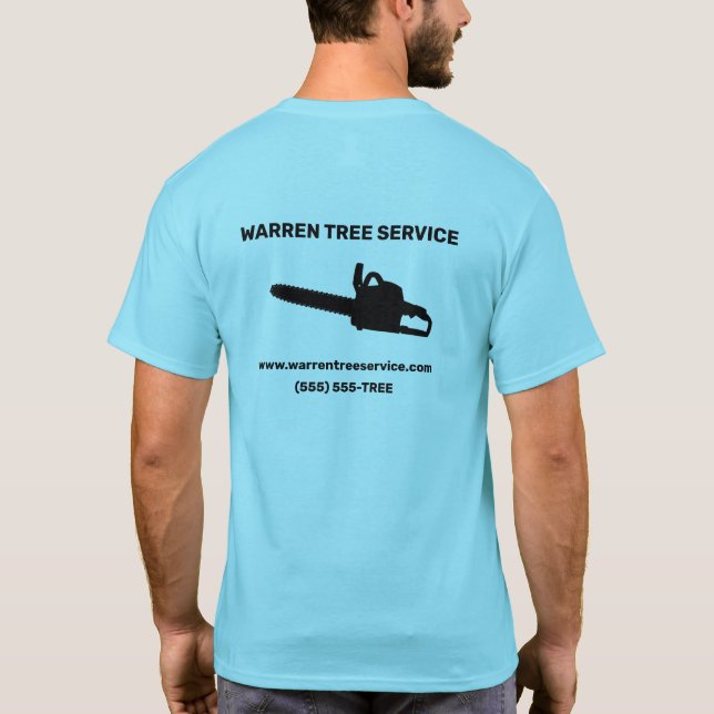Camiseta de Tree Service Company (Reverso)