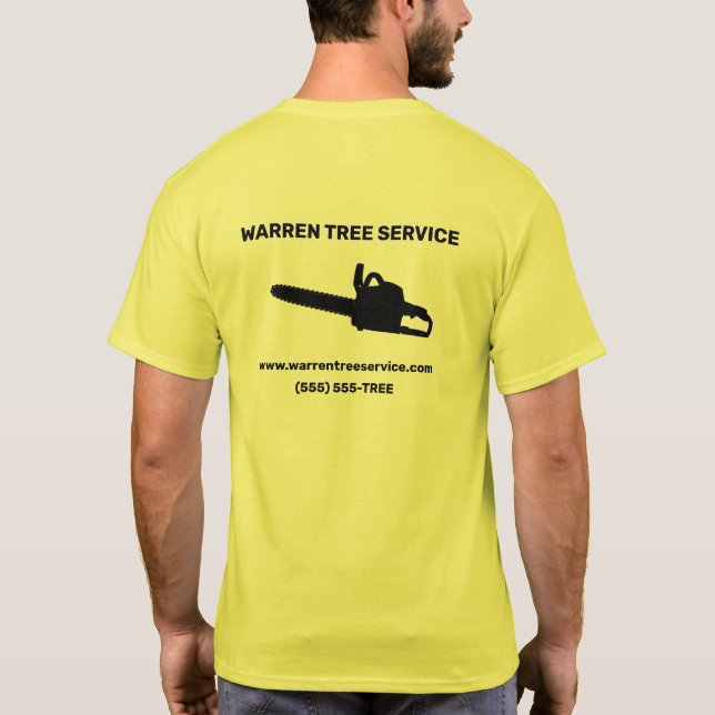 Camiseta de Tree Service Company (Reverso)