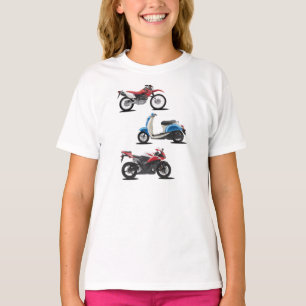 Camiseta de tres Chicas en motocicleta