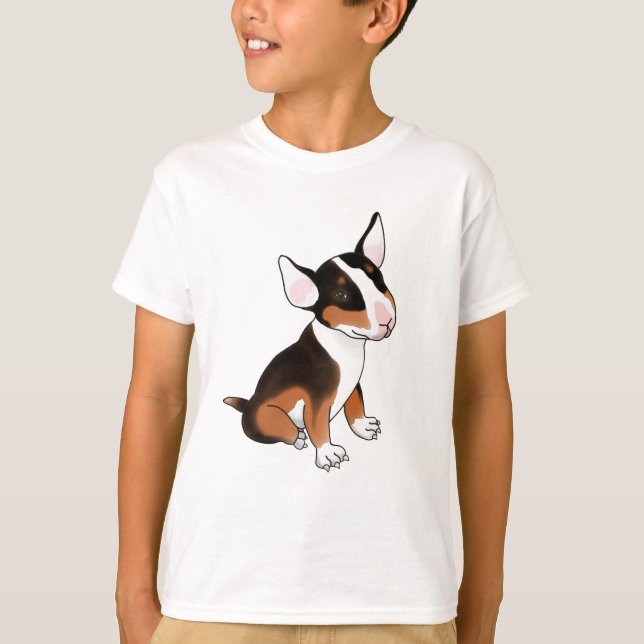Camiseta de tres colores de bull-terrier (Anverso)
