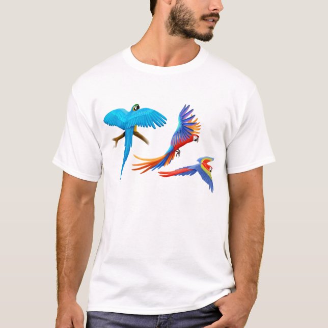 Camiseta de tres Macaws (Anverso)