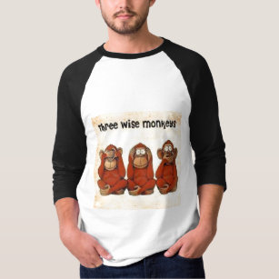 Camiseta De Tres Monos Sabios