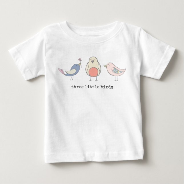 Camiseta de tres pequeña pájaros (Anverso)