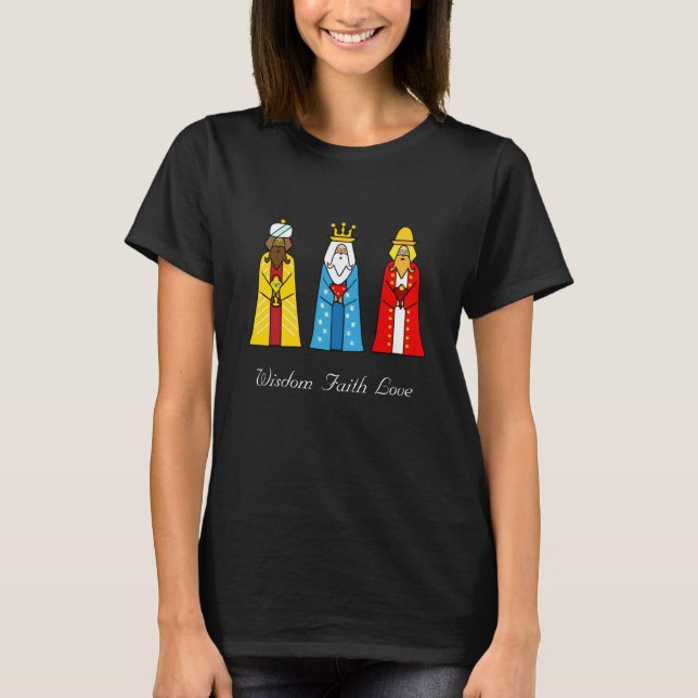 Camiseta de tres sabios coloridos (Anverso)