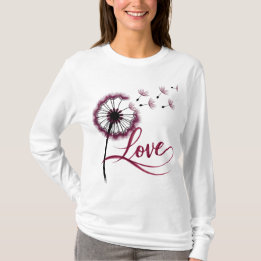 Camiseta de trineos largos con flores, té con flor