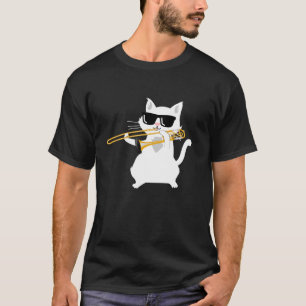 Camiseta de trombón de gato
