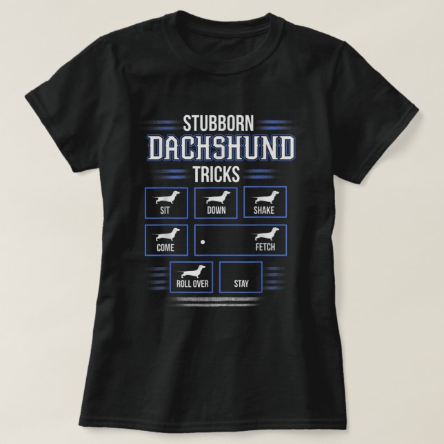 Camiseta de trucos de Dachshund (Diseño del anverso)