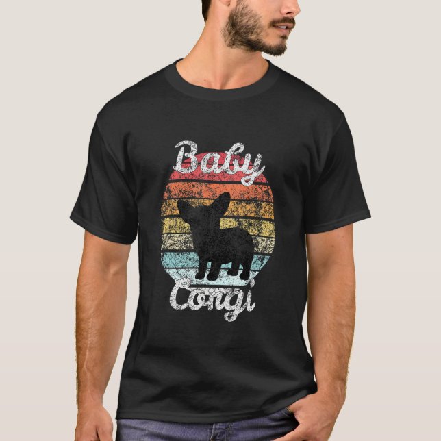 Camiseta de truenos angustiados para perro Corgi (Anverso)
