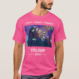 Camiseta De Trump Fight (Texto Blanco)