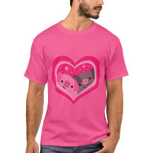 Camiseta De Tu Y Yo (Cute Personalizado Pigs)