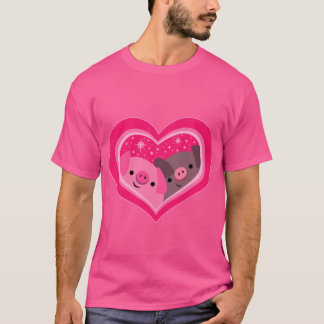 Camiseta De Tu Y Yo (Cute Personalizado Pigs)