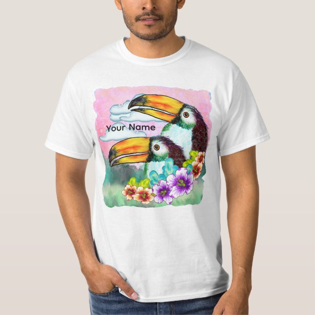 Camiseta de tucanes tropicales (Anverso)