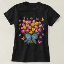 Camiseta de Tulipán y Mariposa