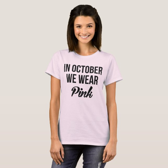 Camiseta De Tumblr En Octubre Usamos Rosa (Anverso completo)