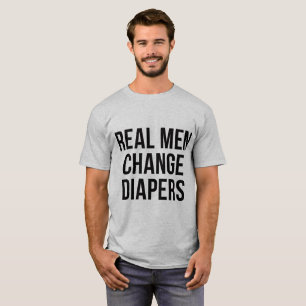 Camiseta de Tumblr Hombres de verdad cambian pañal