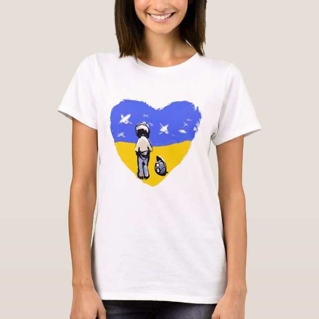Camiseta de Ucrania de amor sin guerra (Anverso)