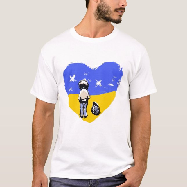 Camiseta de Ucrania de amor sin guerra (Anverso)
