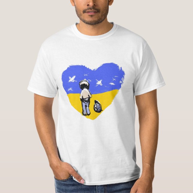 Camiseta de Ucrania de amor sin guerra (Anverso)