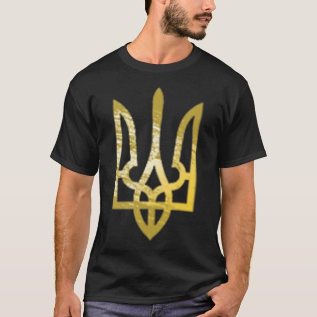 Camiseta de Ucrania Tridente Tryzub Zelensky Milit (Anverso)