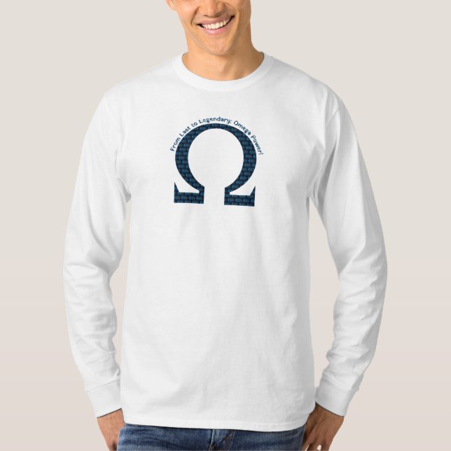 Camiseta De último a legendario: ¡El poder de Omega! (Anverso)