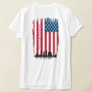 Camiseta de último año de la bandera estadounidens