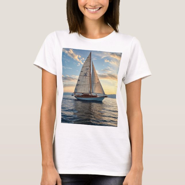 camiseta de un barco de vela fresco (Anverso)