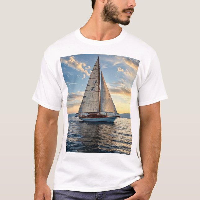 camiseta de un barco de vela fresco (Anverso)