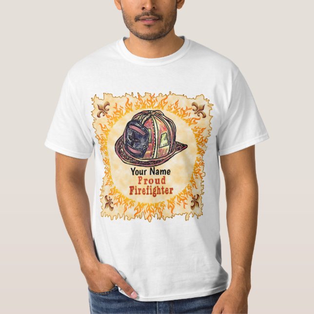 Camiseta de un bombero orgulloso (Anverso)
