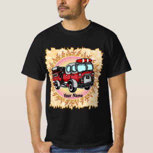 Camiseta de un camión de bomberos