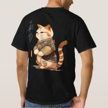 Camiseta de un gato al estilo japonés JIW